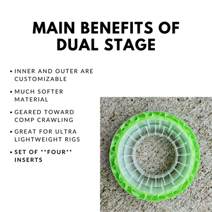 A 1.9 x 4.75 Dual Stage 3D Printed Tire Foam Insert for RC Crawlers, main benefits of dual stage